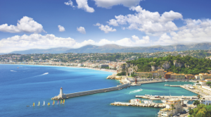 An image of a beach in Nice, France